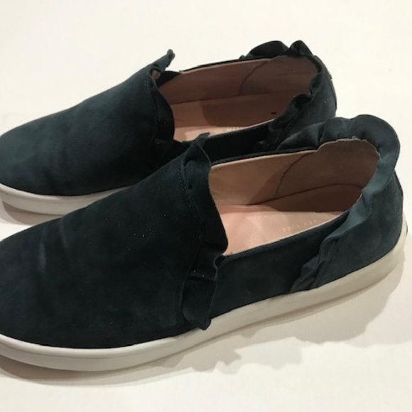 Kate Spade Navy Suede Sneakers - Slip on Luxury Comfort - Picture 4 of 13